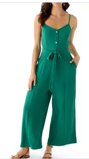 Women’s Wide Leg Tie Front Jumpsuit