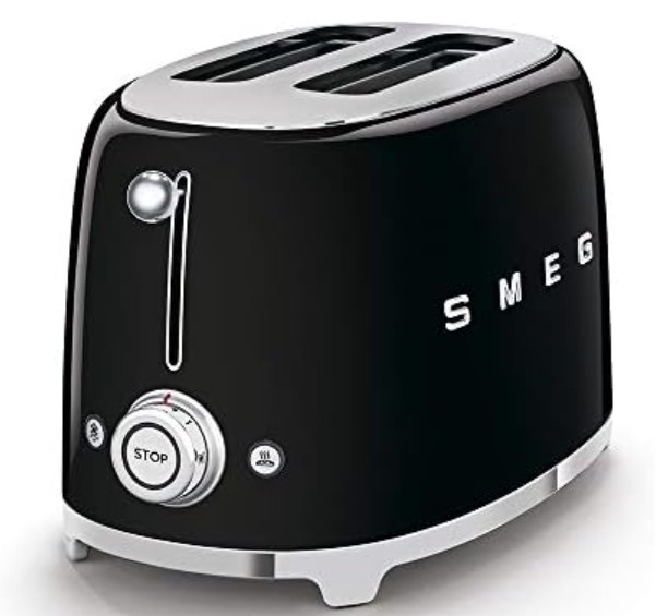 SMEG 2 Slice Toaster with 6 Presets and Defrost Function and Removable Crumb Tray