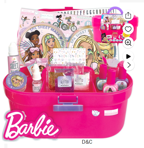 Barbie Pink Cosmetic Case, 11 in. x 7 in. x 5.75 in.