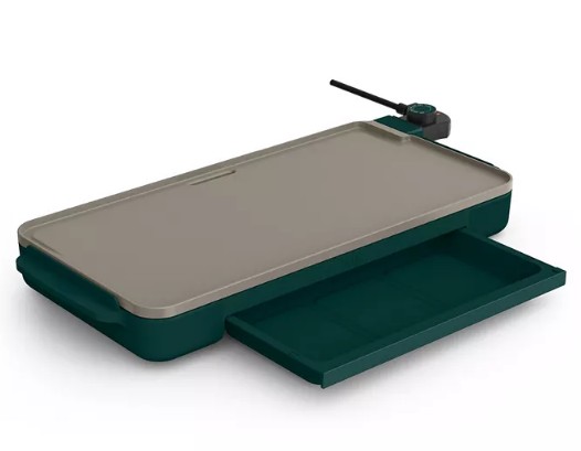 10″ x 20″ Griddle with Warming Tray, Forest Green