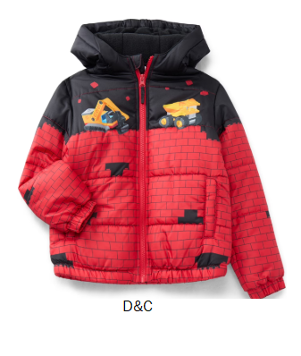 LEGO® Toddler Boys Lego Bricks Puffer Jacket, Sizes 2T-5T