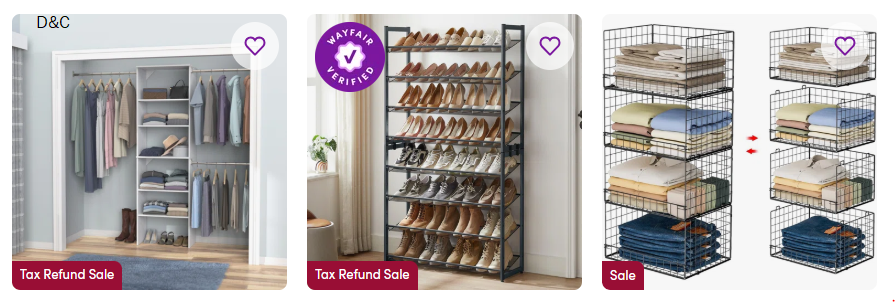 Closet Systems Organizers