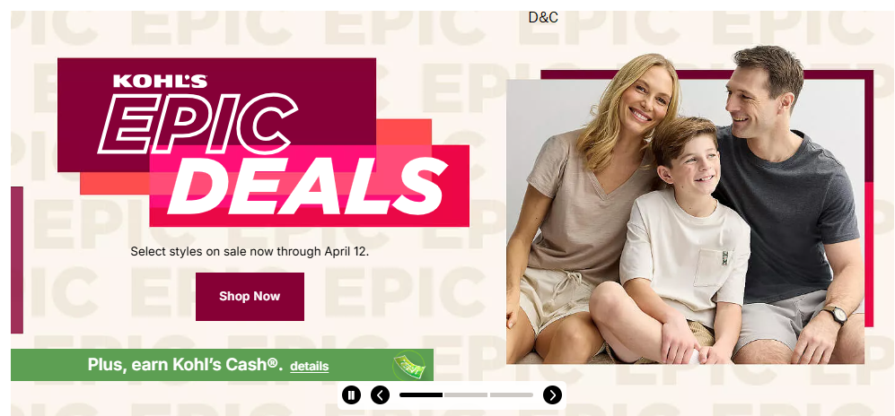Kohls Epic Deals are live