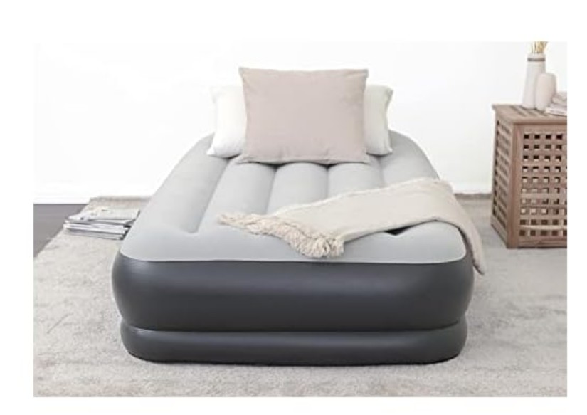 SLEEPLUX Durable Inflatable Air Mattress with Built-in Pump, Pillow and USB Charger, Twin