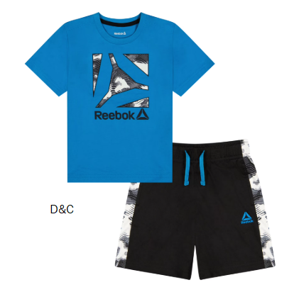Reebok Toddler Boys “Velocity” Tee & Short Set, Sizes 12M-5T
