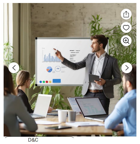 Gianna 36 X 24 inches Magnetic Dry Erase Board with Aluminum Frame, Whiteboard for Home School