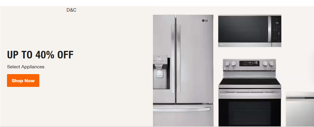APPLIANCE SALES Upto 40% off