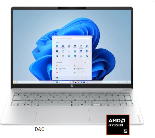 HP – OmniBook 3 – 16″ 2K Touchscreen Laptop – AMD Ryzen 5 40 – 16GB Memory – 256GB SSD – Glacier Silver