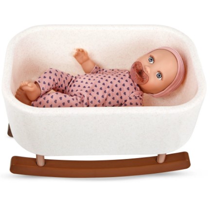 LullaBaby 14-inch Baby Doll & Rocking Bassinet Accessory Set