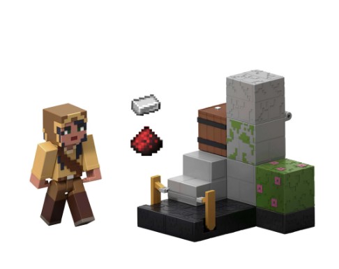 Minecraft Trapper’s Trip Wire Action Figure & Accessories Set with Zombie Trip Wire Feature