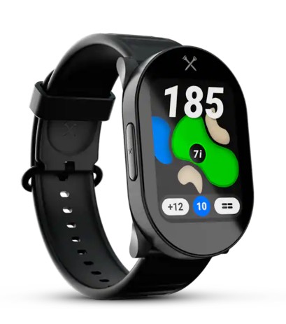 Blue Tees – Playmaker+ GPS Golf Watch with AMOLED Touchscreen, Shot Tracking & Real-Time Distance & Weather – Black – (2025)