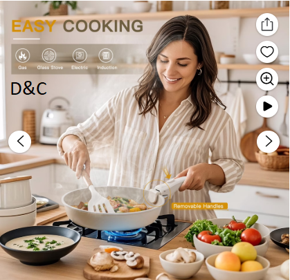 Astercook 20 Piece Pots and Pans Set Non Stick