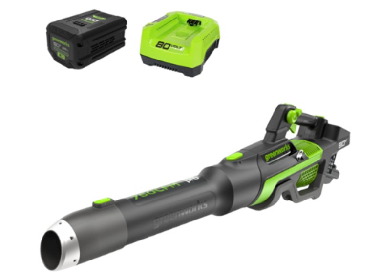 Greenworks 80V 750CFM Cordless Battery Leaf Blower w/ Battery