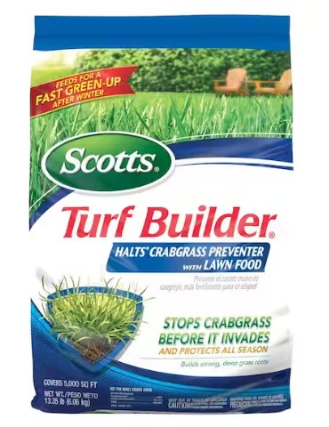 Turf Builder 13.58 lb. 5,000 sq. ft. Halts Crabgrass Preventer Dry Lawn Fertilizer