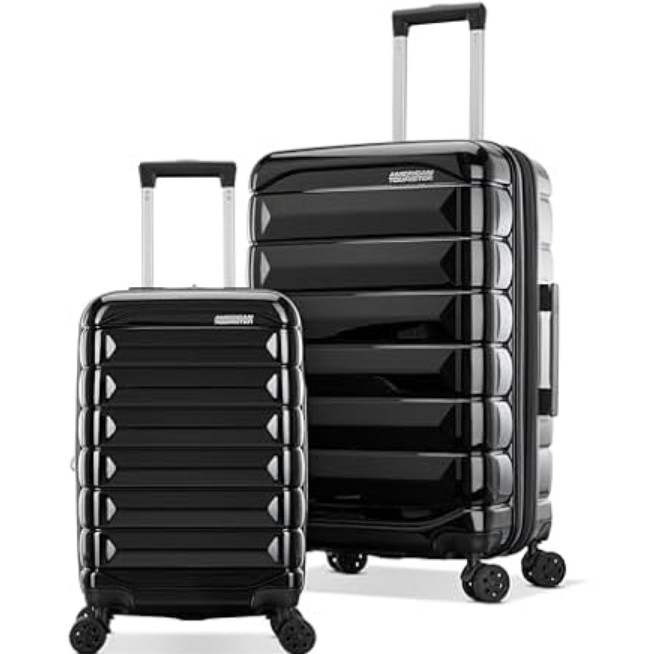 American Tourister Kontour 2-Piece Luggage Set – Carry-on & Medium – Black