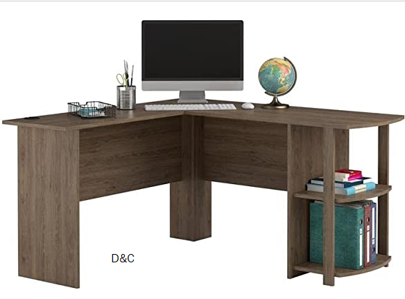 Ameriwood Home Dakota L-Desk with Bookshelves