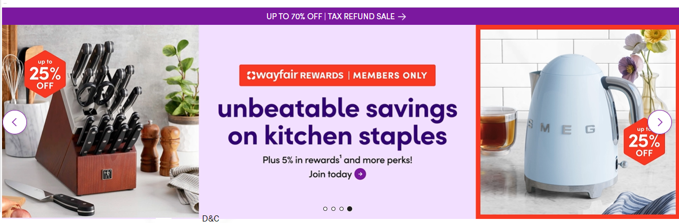 WAYFAIR TAX REFUND SALE IS LIVE