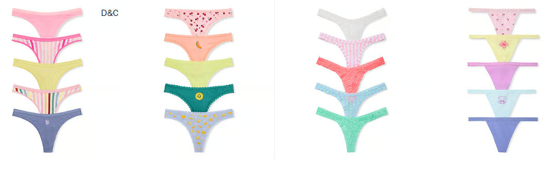 Victoria Secret Panty Packs5 pk for $20