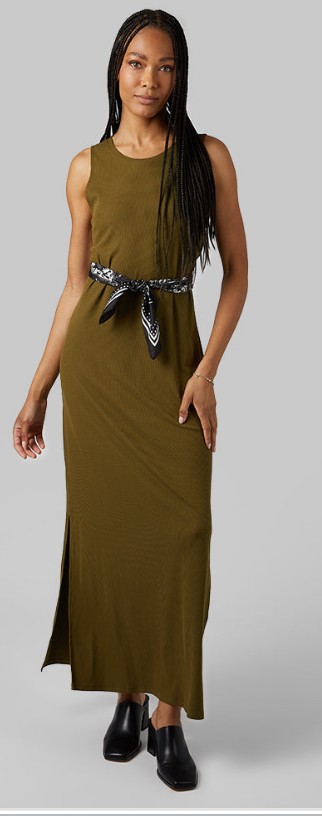 WOMEN’S SOFT RIB MAXI DRESS