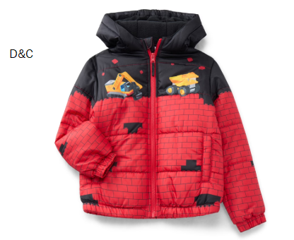 LEGO® Toddler Boys Lego Bricks Puffer Jacket, Sizes 2T-5T