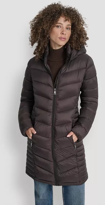 Women’s Zip-Front Long Coat