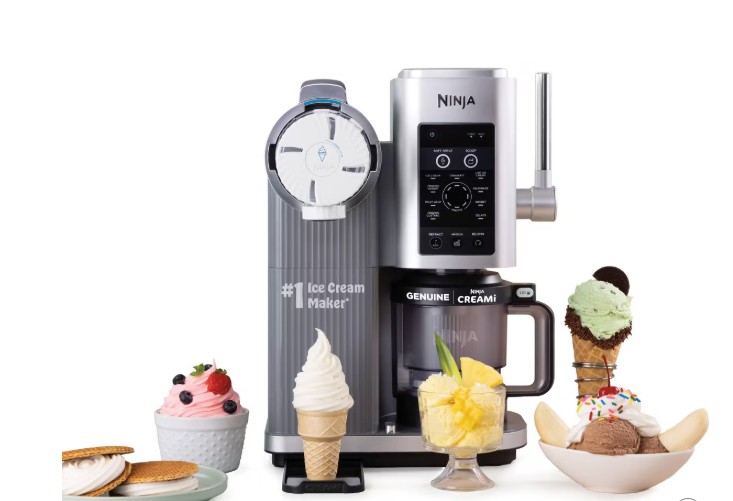 Ninja CREAMi Scoop & Swirl Ice Cream and Soft Serve Maker 13 One-Touch Programs NC701 Gray