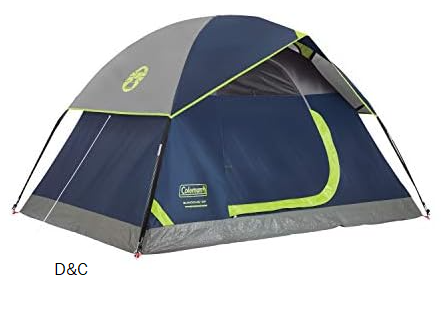 Coleman Sundome Camping Tent with Rainfly, 2 Person Tent Sets Up in 10 Mins, Weatherproof Shelter for Camping, Festivals, Backyard, Sleepovers, & More