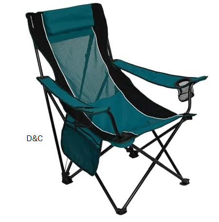 Kijaro Sling Folding Camping Chair – Enjoy The Outdoors in This Outdoor Chair with a Built-in Cup Holders and Side Organizer OR Side Cooler – Includes a Detachable Pillow