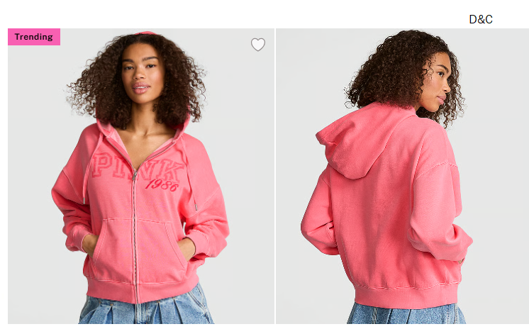 Victoria Secret Campus Fleece™ Full-Zip Hoodie