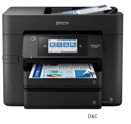Epson WorkForce Pro WF-4830 Wireless All-in-One Printer – Black: Automatic 2-Sided Printing & Scanner, 500-Sheet Capacity