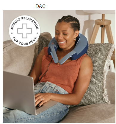 Homedics Neck Massager with Comfort Foam Vibration and Soothing Heat