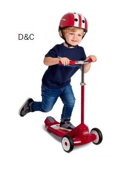 Radio Flyer Scoot 2 Scooter – Red: Steel & Plastic, Ages 1-4, 44.1 lbs Capacity