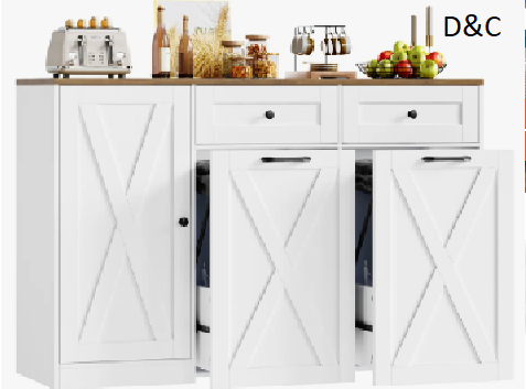 Tilt Out Trash Cabinet, Free Standing Kitchen Storage Cabinet, For Kitchen Living Room