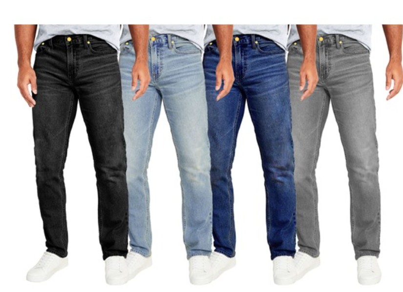BLU ROCK Men’s Flex Stretch Straight Leg Jeans (31″ Inseam) – Pick Color & Size