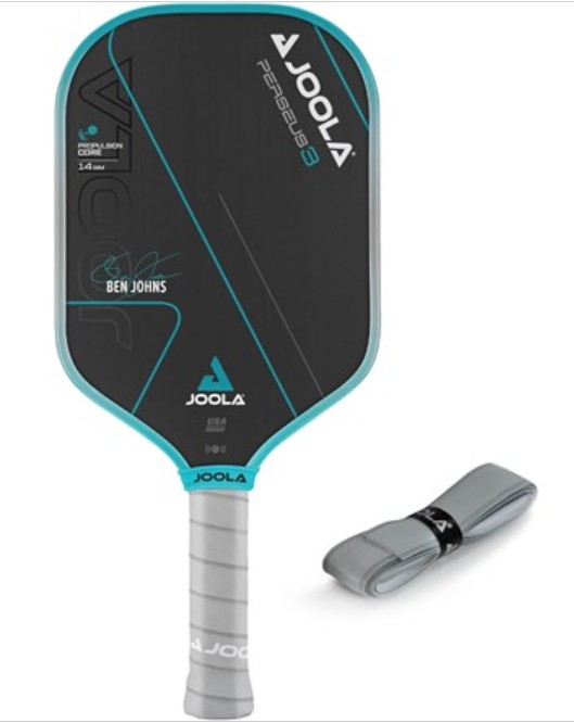 JOOLA Ben Johns Perseus 3 14mm Pickleball Paddle with 1 Replacement Grip