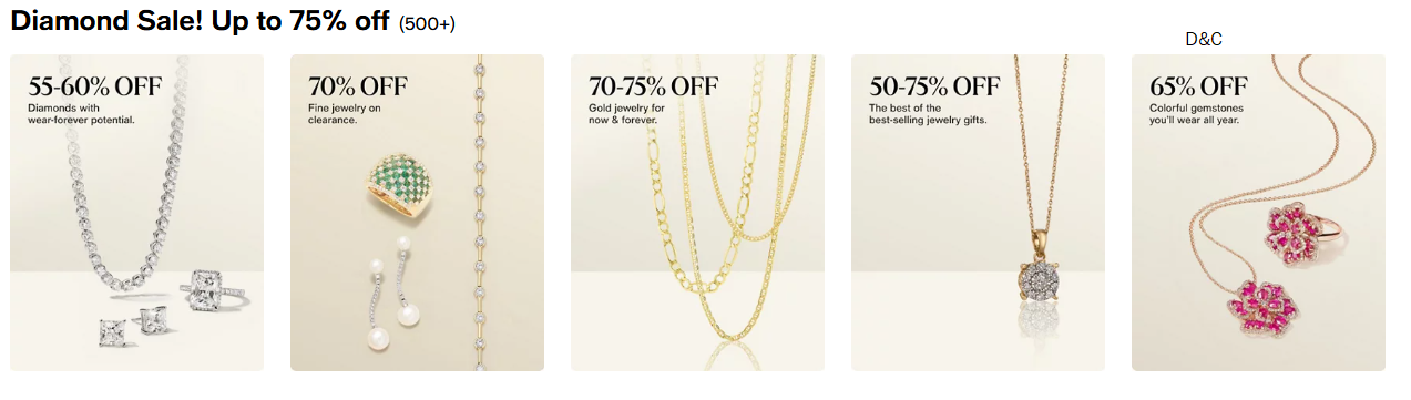 Diamond Sale! Up to 75% off at Macys