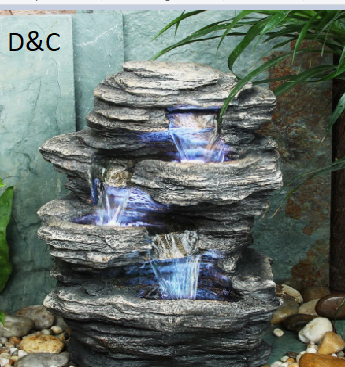 Weather Resistant Fountain with Light