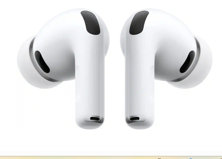 Apple – AirPods Pro 3, Wireless Active Noise Cancelling Earbuds with Heart Rate Sensing Feature – White