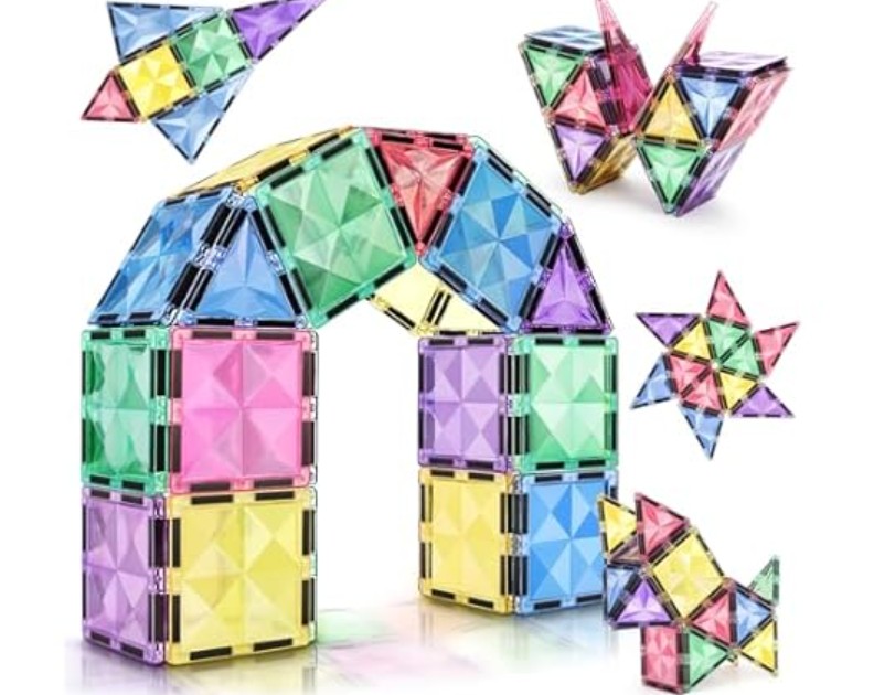 120 PCS Magnetic Building Tiles Set