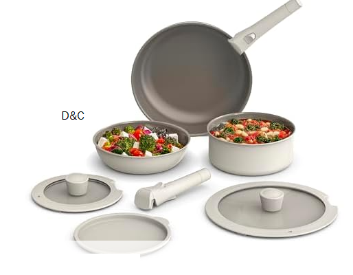 BELLA 8-Piece Fits-Anywhere Kitchenware with Everygood Nonstick Coating