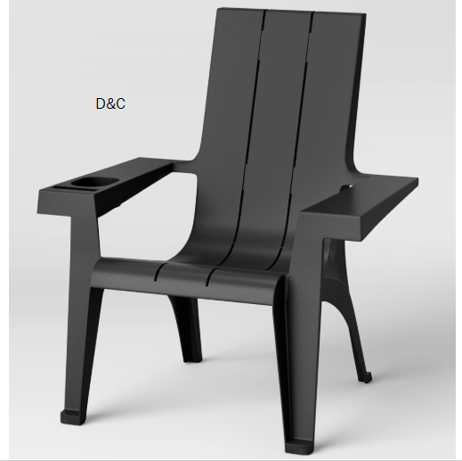 Resin Stackable Adirondack Chair Black – Room Essentials™