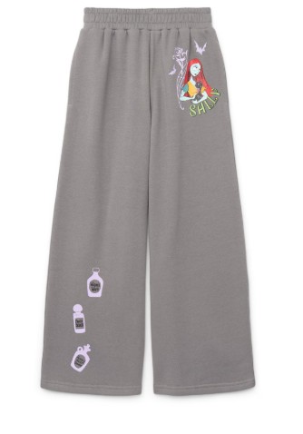 Disney Nightmare Before Christmas Girls Wide Leg Fleece Sweatpants, Sizes 4-16
