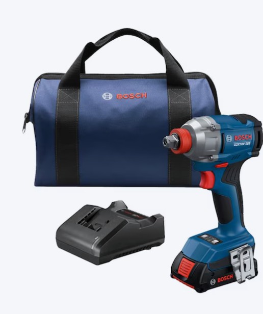 Bosch Bosch Two-In-One 2-Amp 18-volt Variable Speed Brushless 1/2-in square Drive Cordless Impact Wrench (Battery Included and Charger Included)