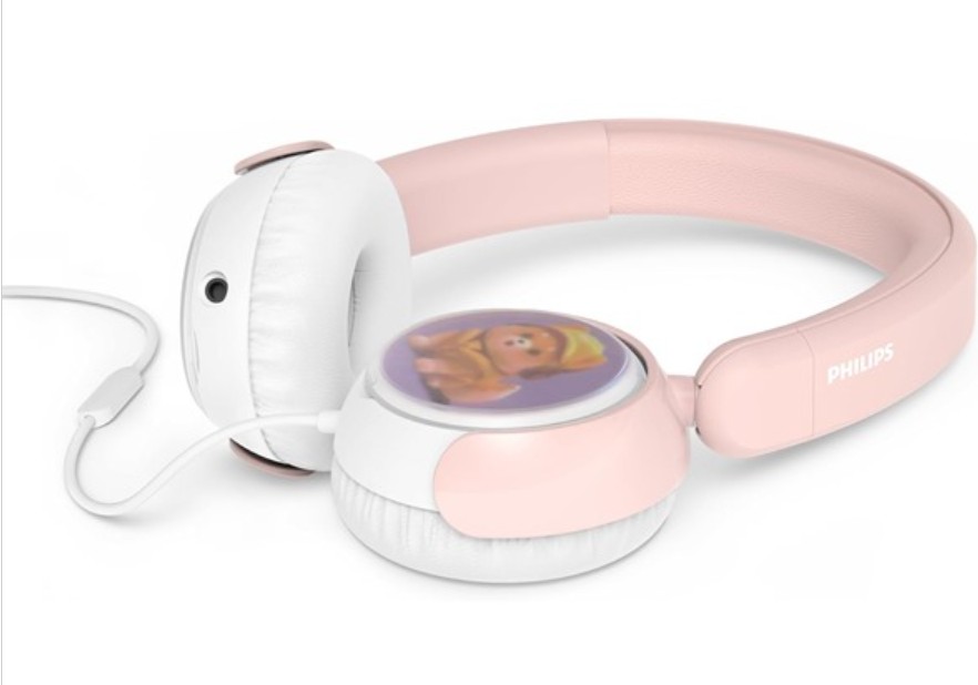 Philips K2000 Lightweight On-Ear Wired Kids Headphones – Built-in Mic, Safe Volume Limited, Audio Sharing, Foldable