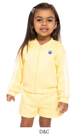 Wonder Nation Toddler Girls Full Zip Athletic Jacket, Sizes 12M-5T