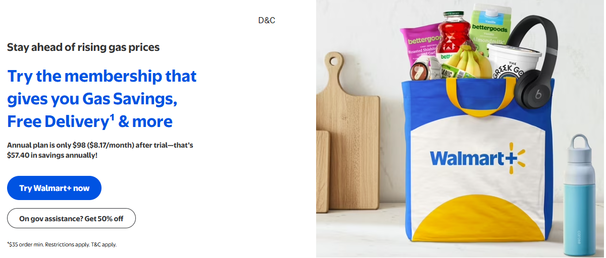 Walmart Plus Membershipcollege students can join for just $49/yr or $6.47/mo.Qualifying government assistance recipients can join for just $49/yr or $6.47/mo.