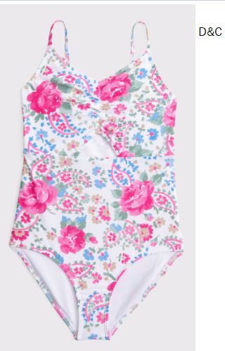 Abercrombie & Fitch Girls triangle cinched cutout one-piece swimsuit