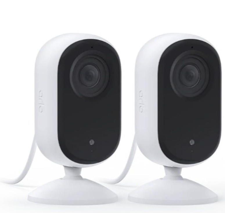 Arlo Essential 2K Indoor Wired Security Camera 2-Pack