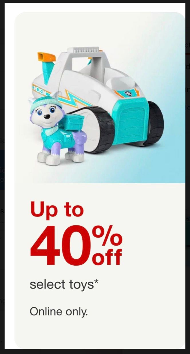 Target: Up to 40% off select toys