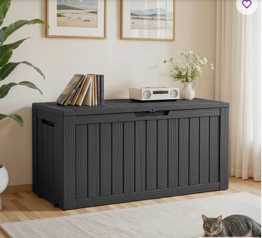 Emperic Design 46.06” W 75 Gallon Water Resistant Resin Lockable Deck Box